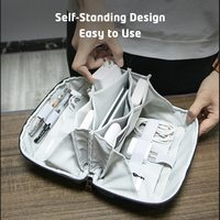 Sac de rangement pour câbles d'électronique, accessoires de voyage d'affaires personnalisés en usine, étanche, avec compartiment pour câbles de charge USB