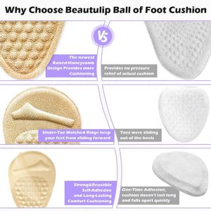 Demi-semelles en gel de <span class=keywords><strong>silicone</strong></span> confortables pour femmes, coussinets de massage en PU pour l'avant-pied, soulagement de la fasciite plantaire, absorption des chocs, fabriquées en Chine - Product Image 5