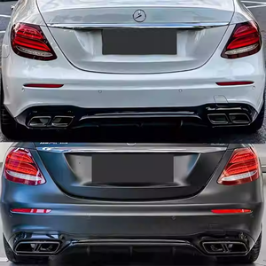 Puntas de escape de coche SYPES para <span class=keywords><strong>Mercedes</strong></span> Benz Clase <span class=keywords><strong>E</strong></span> W213 E260 E300L hasta AMG E63 304 puntas de silenciador de fibra de carbono de acero inoxidable - Product Image 3