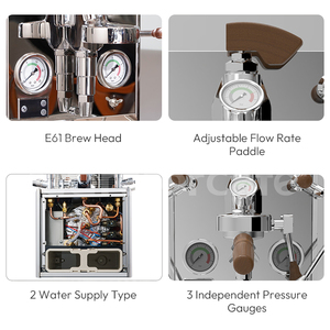 Máquina de Café <span class=keywords><strong>Espresso</strong></span> Exprés de Acero Inoxidable de Un Cabezal <span class=keywords><strong>Rocket</strong></span> Profesional Comercial E61 - Product Image 2