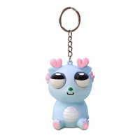 Gantungan Kunci Naga Mini PVC Pop Eye, Mainan Fidget Remas, Mata Menonjol Lucu, Pereda Stres, Multi Warna, Unisex 14+, CN OEM, Hadiah