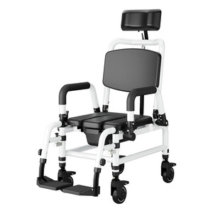 Shampoo <b>Chair</b> <b>For</b> <b>Elderly</b> With Wheels Portable Reclining <b>Shower</b> <b>Chair</b> Metal Frame YC746 - Product Image 3