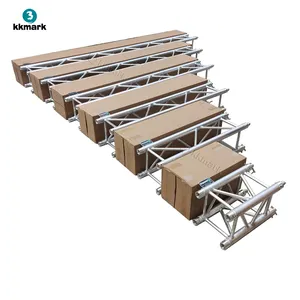 Kkmark sistem rangka tampilan panggung atap truss dengan atap untuk acara luar ruangan konser kotak squash pencahayaan bingkai ruang