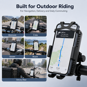 Handlebar Mobile Device Mount Cooler with Cooling Fan Stable <b>Clamp</b> for Motorcycle E-bike Scooter Bicycle - Product Image 5