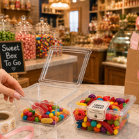 Boîte d'emballage alimentaire jetable en plastique transparent RPET personnalisée, boîte d'emballage pour gâteaux, boîte d'emballage alimentaire en plastique