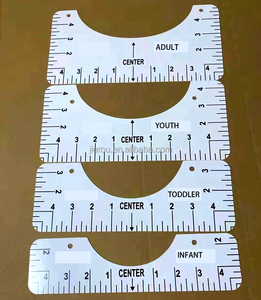 Righello Portatile Fai-da-Te in Plastica per Allineamento Magliette con Guida per Cucito - Product Image 1