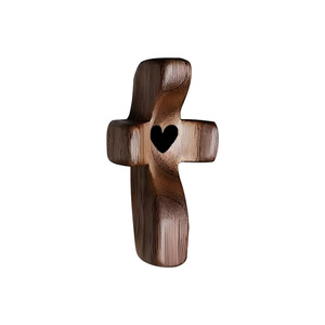 Miniatuur houten kruisjes aanmoedigingsgeschenken zwarte walnoot kruis gebedskruisje zakkruisjes palmkruis spirituele metgezel kruis - Product Image 1
