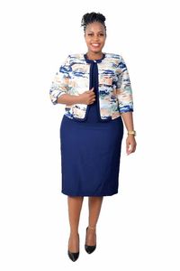 Robe de qualité turque, taille plus, pour femmes africaines, costumes d'église, ensemble 2 pièces pour femmes noires - Product Image 3