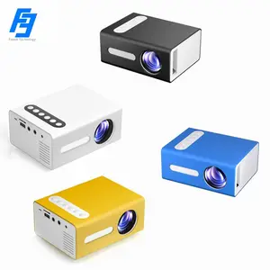 Mini proyector portátil T300 con impresión de logotipo OEM, 24 lúmenes ANSI, fuente de alimentación de 5V, TFT LCD, compatible con proyector LED 1920x1080