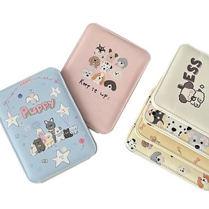 Maquillaje espejo de tocador portátil lindo cachorro Pu cuero <span class=keywords><strong>plegable</strong></span> Ins viento dibujos animados escritorio HD venta al por mayor soporte personalizado - Product Image 6