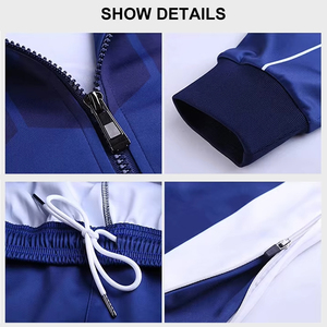 Người Đàn Ông Của Bán Buôn Giá Rẻ Đầy Đủ Dây Kéo Bóng Đá Đào Tạo Chạy Áo Khoác Thể Thao Ngoài Trời E-Thể Thao Chơi Game Đồng Phục Trong Cộng Với Kích Thước - Product Image 5