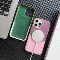 Étui de téléphone magnétique en cuir multicolore Anti-chute d'affaires de luxe pour iPhone Air 17 Pro Max 16 15 14 13 couverture arrière de bouton en métal
