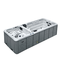 Sunrans Familien-Whirlpool Schwimm-Spa-Pool Outdoor-Massage Acryl-Ozon Endlos-Schwimmbecken Spa Aufstellpools