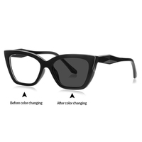 Lunettes optiques pour femmes TR90, monture de lunettes à charnière à ressort, lunettes de transition, lunettes anti-lumière bleue, lunettes de créateur pour femmes