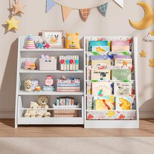 Estantería portátil moderna para niños y Banco organizador de almacenamiento de juguetes para muebles del hogar y lectura - Product Image 5