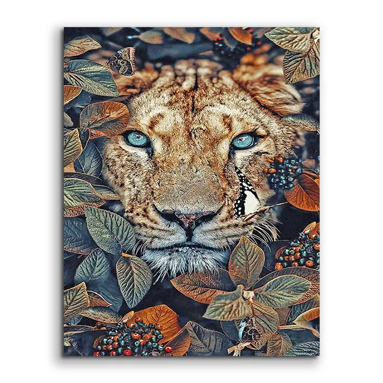 Pintura en lienzo de tigre de la selva de alta calidad, pintura de impresión HD, obra de arte, decoración de pared, pintura