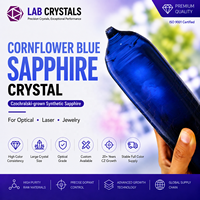 Saphir Czochralski en forme de boule, Corindon bleu bleuet cultivé en laboratoire, Fabricant de pierres précieuses synthétiques