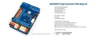 ชุดควบคุมการบิน <span class=keywords><strong>Matek</strong></span> <span class=keywords><strong>F405</strong></span> WING V2 F-WING-V2 <span class=keywords><strong>FC</strong></span> Baro OSD Blackbox ArduPilot INAV สำหรับเครื่องบินบังคับวิทยุแบบปีกตรึง รุ่นโลหะ - Product Image 3