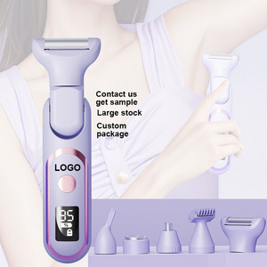 <span class=keywords><strong>Rasoir</strong></span> électrique 5 en 1 <span class=keywords><strong>pour</strong></span> <span class=keywords><strong>femme</strong></span>, épilation du bikini, épilation corporelle indolore, appareil à double tête, rasoirs miniatures <span class=keywords><strong>pour</strong></span> poils pubiens féminins - Product Image 1