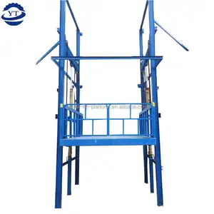 1ton 2 ton Electric wall mounted cargo elevator goods lifts warehouse used small cargo lift