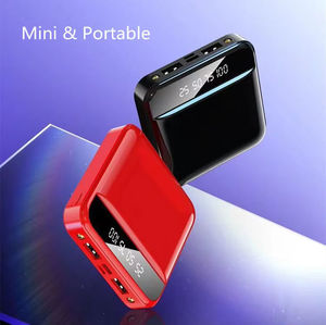 มินิพาวเวอร์แบงค์สีสันสดใสขนาดบางเฉียบ 10000mAh ปลั๊ก USB คู่ Type-C สายคล้องคอ จอแสดงผล LED ไฟฉาย ชาร์จเร็ว พกพาสะดวก - Product Image 2