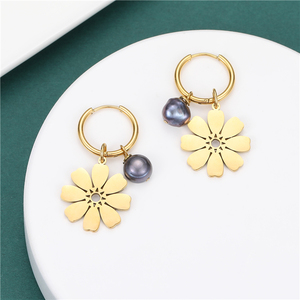 Серьги с натуральным пресноводным жемчугом - Product Image 2