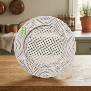 Wholesale Best Price Rattan Placemat Flower-Shaped Rattan Placemat Boho Hanging Wall Decoration Rattan OEM Charger <b>Plates</b> - Product Image 1
