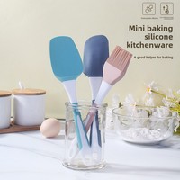 Ensemble de spatules en silicone 3 pièces spatules en caoutchouc de qualité alimentaire pour la cuisson et le mélange résistant à la chaleur et antiadhésif passe au lave-vaisselle