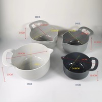Gadget de cuisine bols à mélanger antiadhésifs pour la maison ensemble de 4 bols à salade en plastique imbriqués
