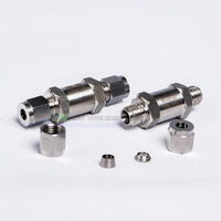 Katup Periksa Instrumen Satu Arah Non Return dengan Ferrule Ganda untuk Pipa Kompresi Stainless Steel 1/4" 3/4" 1/2" 1"
