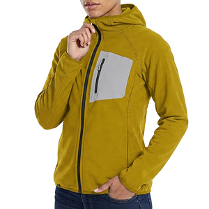 Custom Men's <b>Fleece</b> Hooded <b>Jacket</b> Windproof Water Resistant Outdoor Hiking Casual 100% Cotton <b>Lined</b> with Zipper Pockets OEM - Product Image 6