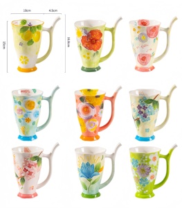 <span class=keywords><strong>Taza</strong></span> de Paja <span class=keywords><strong>Pintada</strong></span> <span class=keywords><strong>a</strong></span> <span class=keywords><strong>Mano</strong></span> con Color Bajo Esmalte MM - <span class=keywords><strong>Taza</strong></span> Grande Floral para Jugo, Uso Diario, <span class=keywords><strong>Taza</strong></span> de Cerámica <span class=keywords><strong>Artesanal</strong></span> - Product Image 3