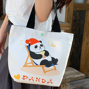 Sac fourre-tout en toile tendance pour femme avec fermeture à bouton, <span class=keywords><strong>deux</strong></span> anses, imprimé, pour le déjeuner et les collations - Product Image 6