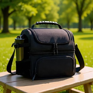 Bolsa de Picnic Portátil de Gran Capacidad, Moderna y Minimalista, Nueva Bolsa Térmica de Poliéster de Doble Capa - Product Image 1