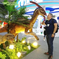 Usine de dinosaures animatroniques en silicone Lituo Servo Motor Parasaurolophus