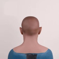 Masque en silicone réaliste pour cosplay, tête d'homme âgé avec sourcils et barbe implantés, accessoires de cosplay
