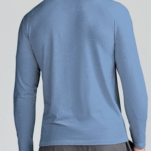 Camiseta Raglán de Manga Larga de Algodón y Elastano de Alta Calidad, Cuello Redondo, Corte Ajustado, Antiarrugas, Secado Rápido, Transpirable, 180g, con Logotipo Personalizado - Product Image 4