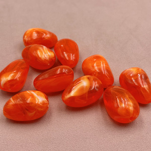 Perles ovales en acrylique MFan 30*20mm, imitation jadéite, bicolores dégradées, pour accessoires de couture et de tissage DIY - Product Image 5
