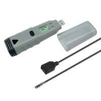Registrador de Datos MT-23E, Registradores de Datos USB de Temperatura y Humedad, Registrador de Alta Temperatura con Sonda Externa -40~125 ℃    Punto de Rocío y Temperatura del Bulbo Húmedo