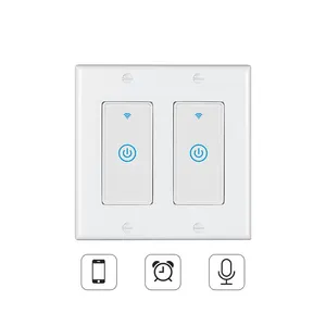 Interruptor de pared táctil de 1 vía estándar de EE. UU. Control de aplicación Interruptor Wifi inteligente de cubierta de doble cara