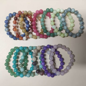 أساور عصرية من الأحجار الطبيعية مصنوعة يدويًا بتصميم هندسي، متعددة الاستخدامات للجنسين، مزينة بالكريستال الملون والأحجار الكريمة، هدية مثالية للذكرى السنوية - Product Image 6