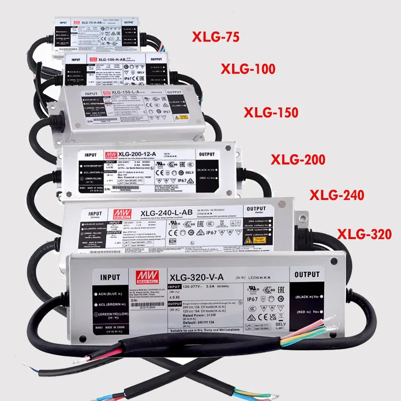 XLG-150-H-A หมายถึงดีพลังงานคงที่150วัตต์ไดรเวอร์กันน้ำคงที่พร้อมสวิตช์ไฟกันฝน