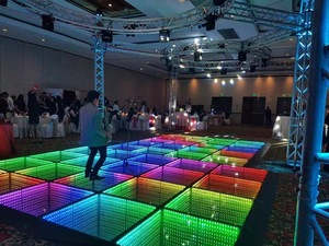 אירוע חכירה דיסק נייד dj מסיבת rgb הריקודים אור 3D מראה 3D הוביל ריצפה רצפה אור - Product Image 5