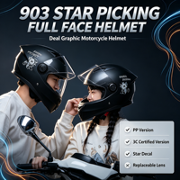 Casque de moto intégral ABS à double visière, nouvelle coque homologuée DOT pour hommes, style décontracté