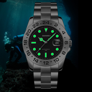 Reloj de Cuarzo SKMEI 9415 Estilo Buceo, Caja de Aleación de Zinc, Correa de Acero Inoxidable, Reloj de Pulsera para Hombre, Compatible con Logotipo Personalizado, OEM, ODM, Venta al Por Mayor - Product Image 6