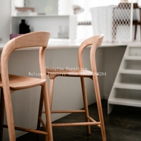 Nouvelle conception pour table de bar, café, hôtel, bar à domicile, chaise en bois de couleur bois brut, meubles en bois massif, chaises de salle à manger, chaises de bar de café