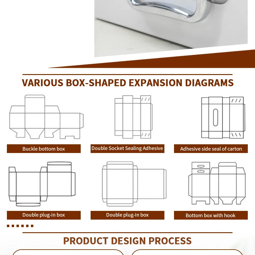 Tsianfan Custom Logo Folding Paper Packaging Showcase Magnetic Mosaic Ceramic Granite Quartz Sample Case Tile Stone Displays Box