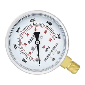 لوحة 100 مم لقياس ضغط الهيدروليك وقوة الغاز والوقود مقياس ضغط الوقود دقة مقياس 2.5%