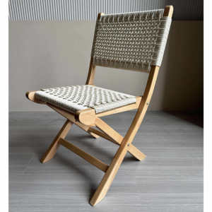 Sedia pieghevole in legno massello sedia evento matrimonio sedie in legno intrecciato corda pieghevole sedia - Product Image 6