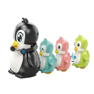 Jinming Crianças brinquedos pinguim elétrico definido com música e luz bateria operado mini animais brinquedos